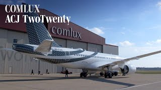 The First Airbus ACJ TwoTwenty Arrives at Comlux and We Preview Luxury Interior Options – AIN [upl. by Poul346]