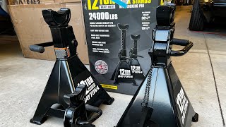 A Quick Look At The Daytona 12 Ton Jack Stands They Are Huge Are They Worth It [upl. by Lawtun]