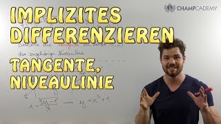 Implizites Differenzieren Tangente Niveaulinie  Beispiel [upl. by Selohcin]