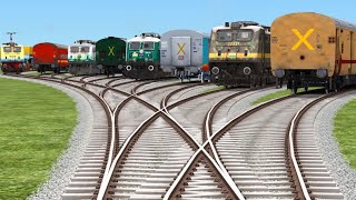 7️⃣ Trains Crossing From Railway Vehicles Tracks  train simulator gameplay 2024 [upl. by Basil683]