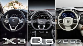 Volvo XC60 VS Audi Q5 VS BMW X3  Interior Design [upl. by Rengia602]