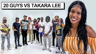 20 GUYS VS 1 INSTAGRAM MODEL TAKARA LEE [upl. by Gairc]