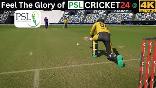 BABAR AZAM Facing Aamir Karachi vs Peshawar  Cricket 24 PC Gameplay PSL [upl. by Saitam]