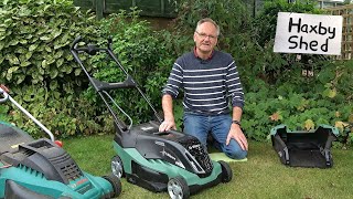 HS274 Bosch Advanced Rotak 650 battery lawn mower review [upl. by Elkraps]