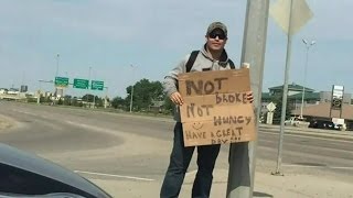 Man ticketed 175 after giving change to cop posed as panhandler [upl. by Pierette347]