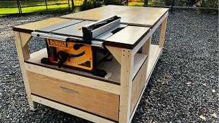 The Perfect Outfeed Table\Workbench Using Only 2x4s and Plywood [upl. by Essila358]