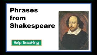 Phrases from Shakespeare  Vocabulary Lesson [upl. by Leiuqeze123]