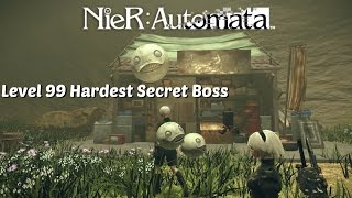 NieR Automata  Level 99 Emil Secret Boss Fight amp Secret Weapon [upl. by Hakeem635]