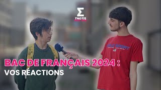 ORAL DU BAC DE FRANÇAIS 2024  VOS RÉACTIONS [upl. by Doowron]