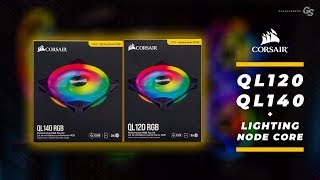 HOWTO Corsair QL120 amp QL140 RGB Fan  Lighting Node Core  Easy Installation amp Setup Guide [upl. by Ysus]