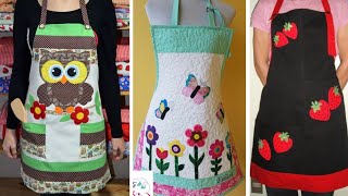 Super cute Kitchen apron design ideasDiy kitchen apron easy way making ideaszuni fyms [upl. by Irtemed]