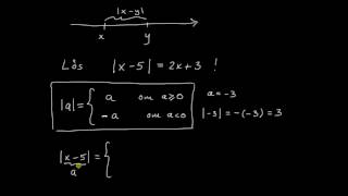 Absolutbelopp del 2  algebraisk definition samt lösning av ekvation [upl. by Cr]