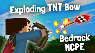 Make Explosive TNT Bow in Minecraft Bedrock MCPE Tutorial [upl. by Margreta]