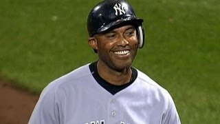 Mariano Rivera gets first career RBI off Mets pitcher Francisco Rodriguez [upl. by Stulin]