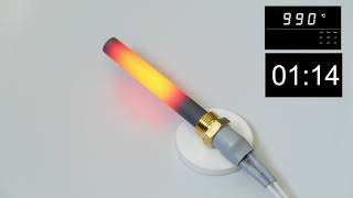 PSx6 Wood pellet stove ceramic igniter temperature rise to 1000 °C [upl. by Gyatt]