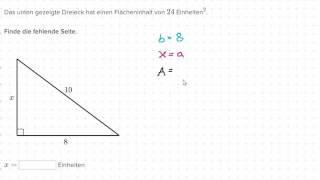 Fehlende Seite eines Dreiecks berechnen  Beispiel [upl. by Lunna]