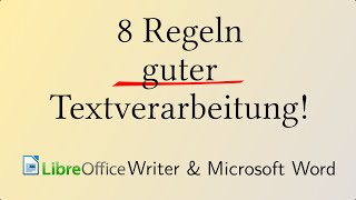 Regeln guter Textverarbeitung [upl. by Stutzman602]