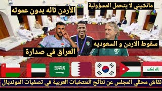 نقاش محللي برنامج المجلس عن نتائج المنتخبات العربية في تصفيات كأس العالم فوز العراق وتعثر السعودية [upl. by Thane641]