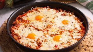 Huevos al Plato con Berenjenas y Queso Receta Fácil y Deliciosa [upl. by Piper]