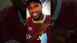 Michail Antonio Reveals his Best position 🤔 football sports soccer shorts [upl. by Aurita469]