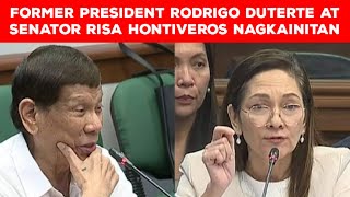 Former President Rodrigo Duterte At Senator Risa Hontiveros Nagkainitan [upl. by Ilegna]