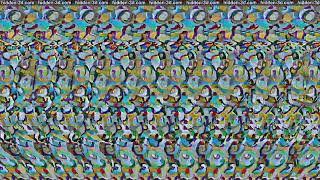 BLUE TRUNKS  animated 3D stereogram with a moving hidden picture [upl. by Tirrag]