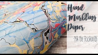 Hand Marbled Papers  Nik the Booksmith [upl. by Wendye243]