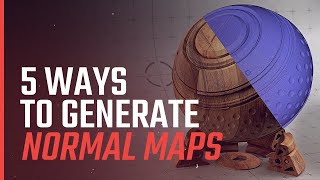 5 Ways to Convert Your TEXTURE MAPS to NORMAL MAPS [upl. by Asikal]