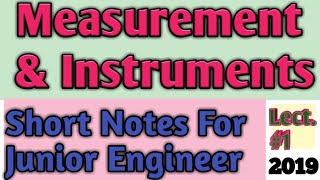 Measurement Short notes for Junior Engineer JE Lect1 [upl. by Eifos]