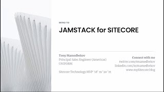 Jamstack for Sitecore [upl. by Neyuq909]