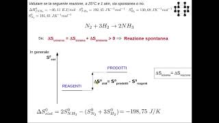 Esercizi di chimica  Termodinamica 1 Spontaneità di una reazione [upl. by Ramoj]