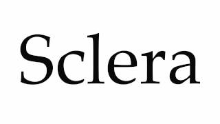 How to Pronounce Sclera [upl. by Farmelo779]