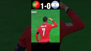 Portugal vs argentina friendly match  2024 imaginary youtube football shorts [upl. by Tiffie]