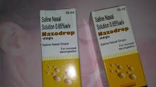 Nazodrops a saline nasal drops how and when to use Hindi [upl. by Innig]