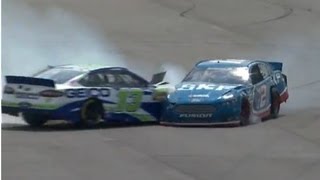 Ambrose hits Mears and Hornish Jr [upl. by Lleda837]