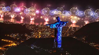 Video Mapping Cristo de Corcovado RÃ©veillon Rio de Janeiro 2019 2020 [upl. by Lladnik]