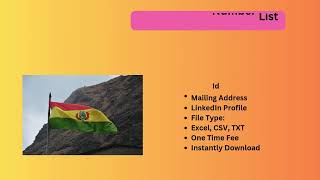 Bolivia Phone Number List  Bolivia WhatsApp Number Database  Bulk Email Data [upl. by Linus]