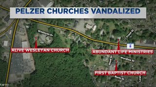 3 churches vandalized in Pelzer [upl. by Marb]