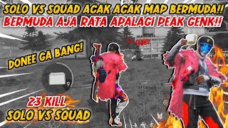 PEAK RATA SOLO VS SQUAD ACAK ACAK MAP BERMUDA KILL 23  FREE FIRE INDONESIA [upl. by Aleyam]