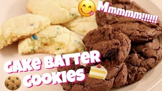 Cake Batter Cookies  Super Easy Cake Mix Cookies [upl. by Etireuqram]