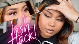 LASH HACK  How to Apply Lashes Underneath For Beginners [upl. by Olfe]