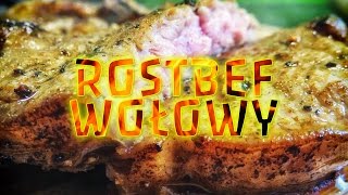 Soczysty rostbef stek wołowy  PRZEPIS  antrykot beef wołowina [upl. by Epillihp49]