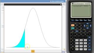 Finding a normal probability with the TI8384 [upl. by Bolme]