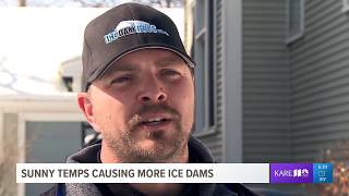 Winter thaw causing ice dams in the Twin Cities area [upl. by Wylde]