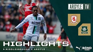 Middlesbrough v Plymouth Argyle highlights [upl. by Serrell]