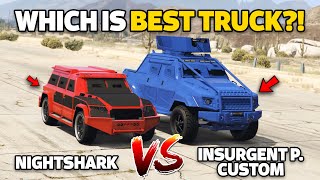 GTA 5 ONLINE  NIGHTSHARK VS INSURGENT PICKUP CUSTOM WHICH IS BEST ARMORED TRUCK [upl. by Weingarten]