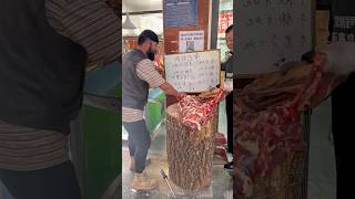 Bodybuilder cutting skills youtube shortsfeed meat beef [upl. by Benildis]