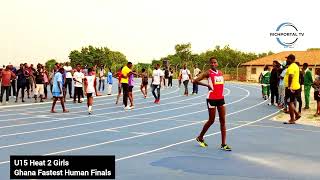 GNPC Ghana Fastest Human Finals 2024  u15 Girls Heat 2 [upl. by Wootan]