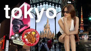 japan vlog 🌸 48 hours in tokyo exploring shibuya first time at tokyo disneyland snacks  merch [upl. by Hinze]