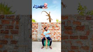 Flying crying babies Catching vs Scooter rabbit vs spider amp lizard  Funny vfx magic 😄 [upl. by Kiele]